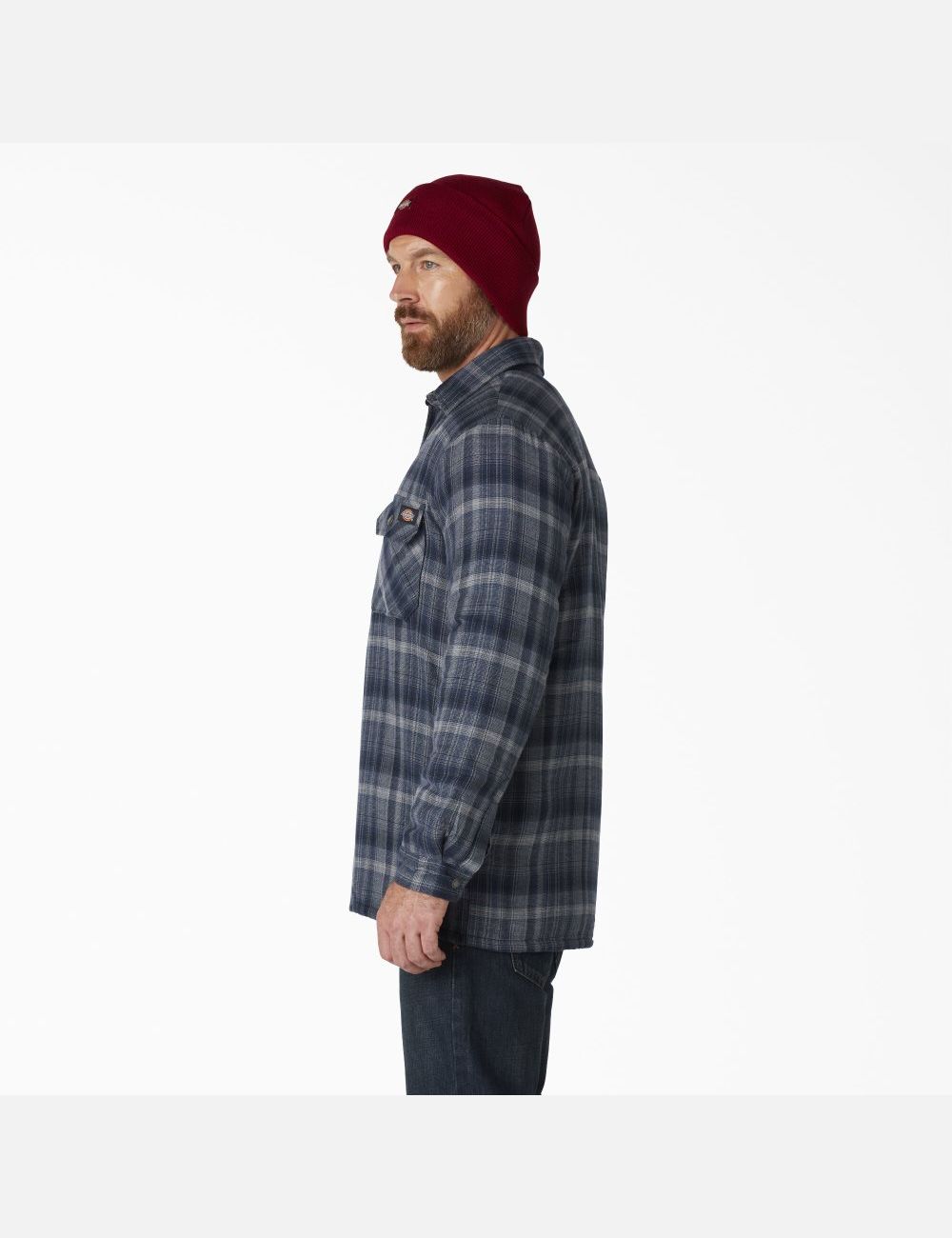 Vêtements D'extérieur Dickies Hydroshield Flannel High Pile Fleece Bleu Marine Bleu Foncé | 831KSZOGA