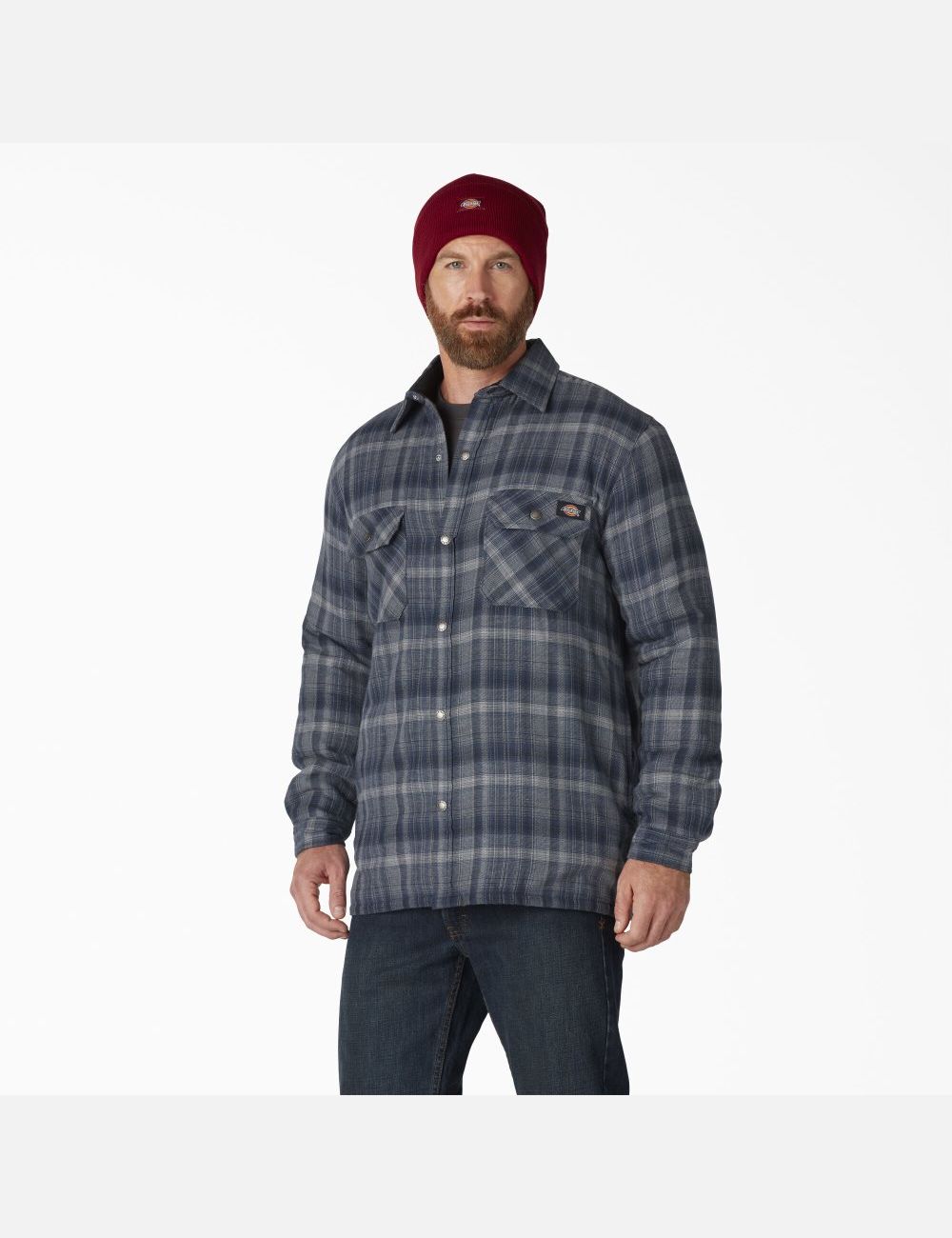 Vêtements D\'extérieur Dickies Hydroshield Flannel High Pile Fleece Bleu Marine Bleu Foncé | 831KSZOGA