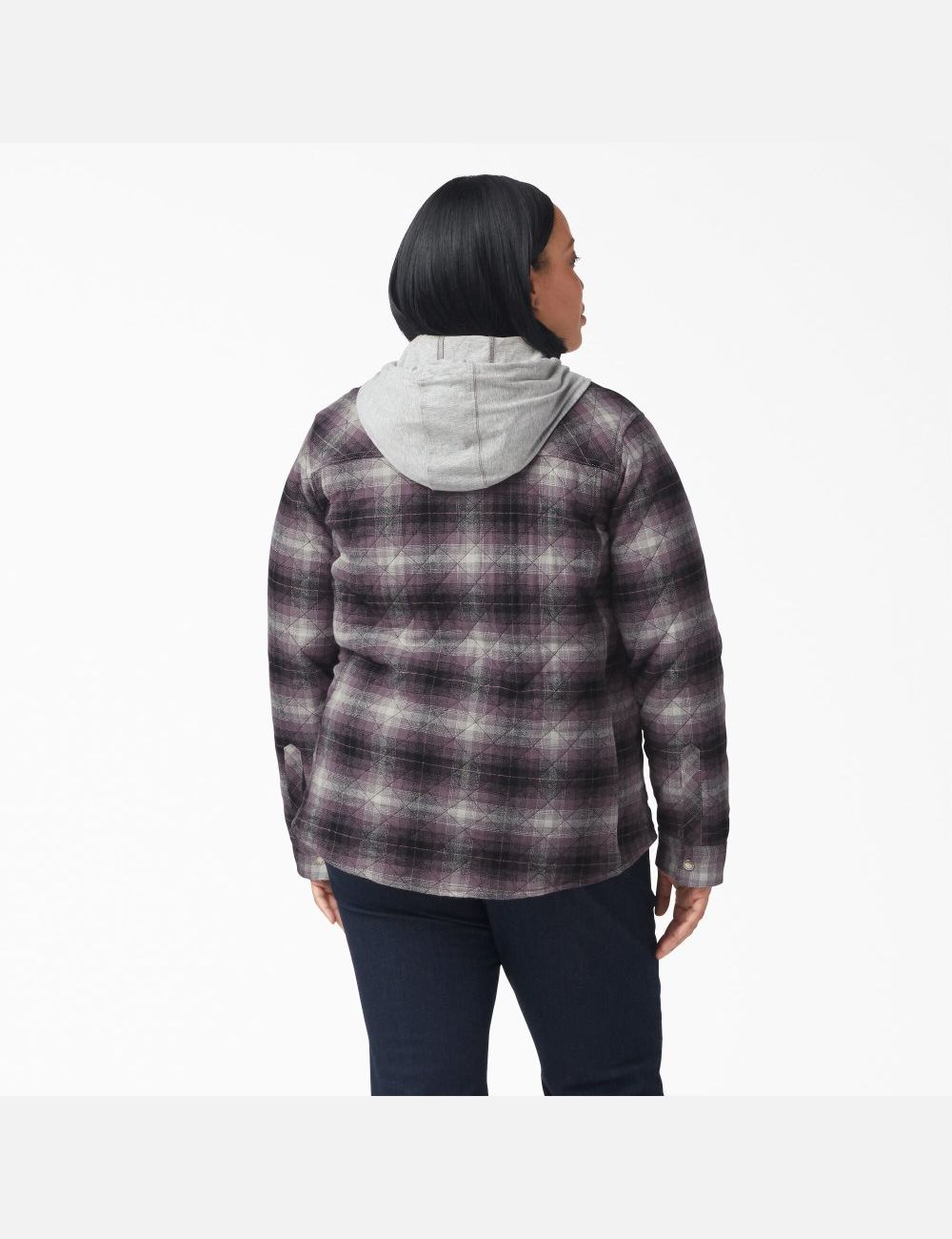 Vêtements D'extérieur Dickies Plus Flannel Encapuchonné Violette Noir | 987YREVFL