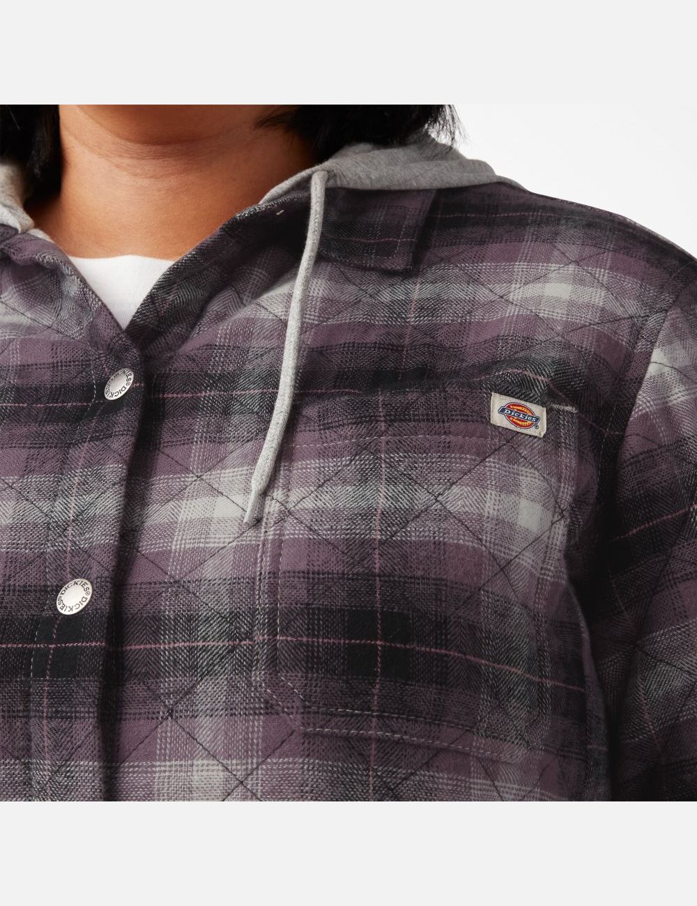 Vêtements D'extérieur Dickies Plus Flannel Encapuchonné Violette Noir | 987YREVFL